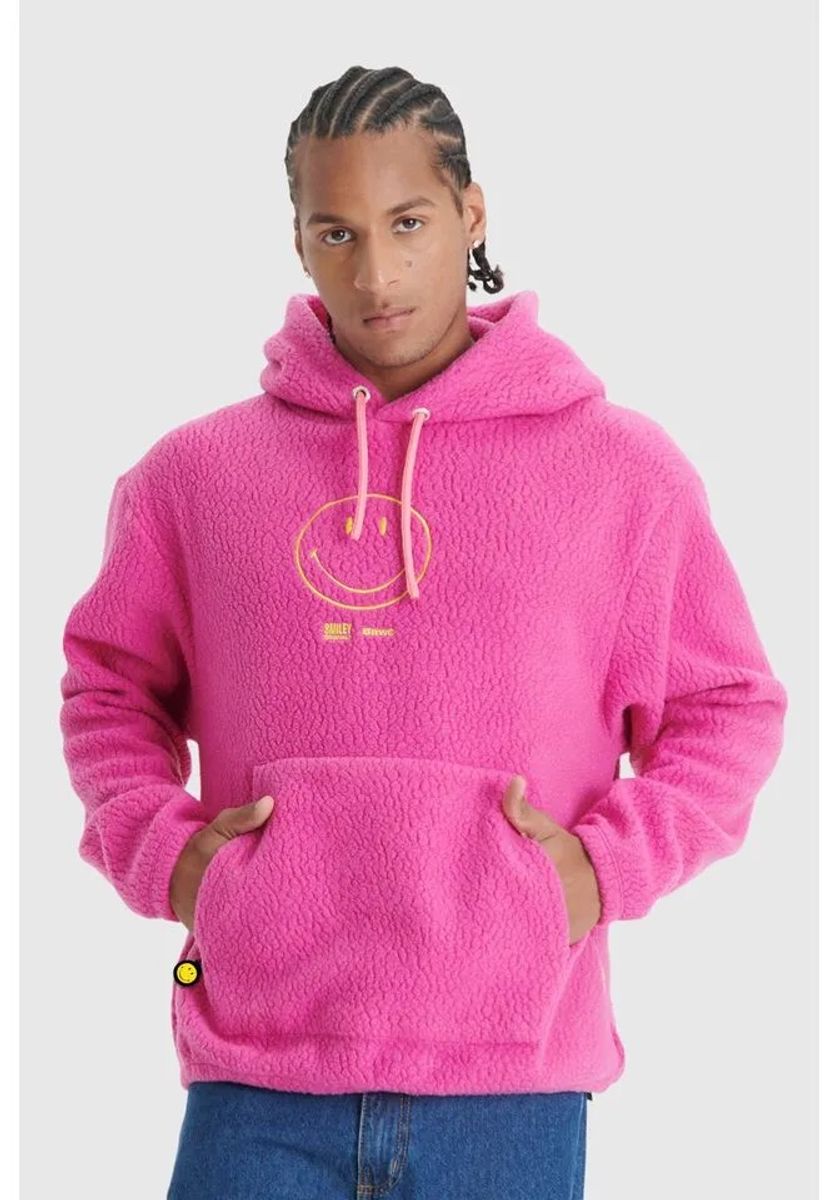 Hoodie Sherpa Smiley Bordado