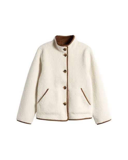 Jaqueta Faux Shearling Boxy Jacket Ralph Lauren