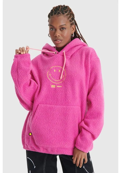 Hoodie Sherpa Smiley Bordado