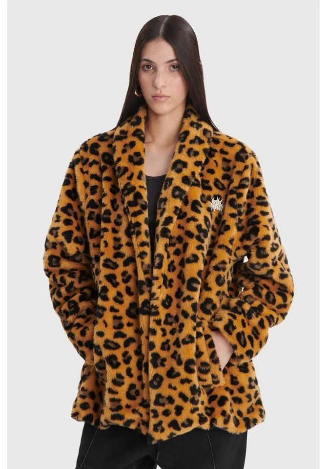 Overcoat Animal Print Bawemo