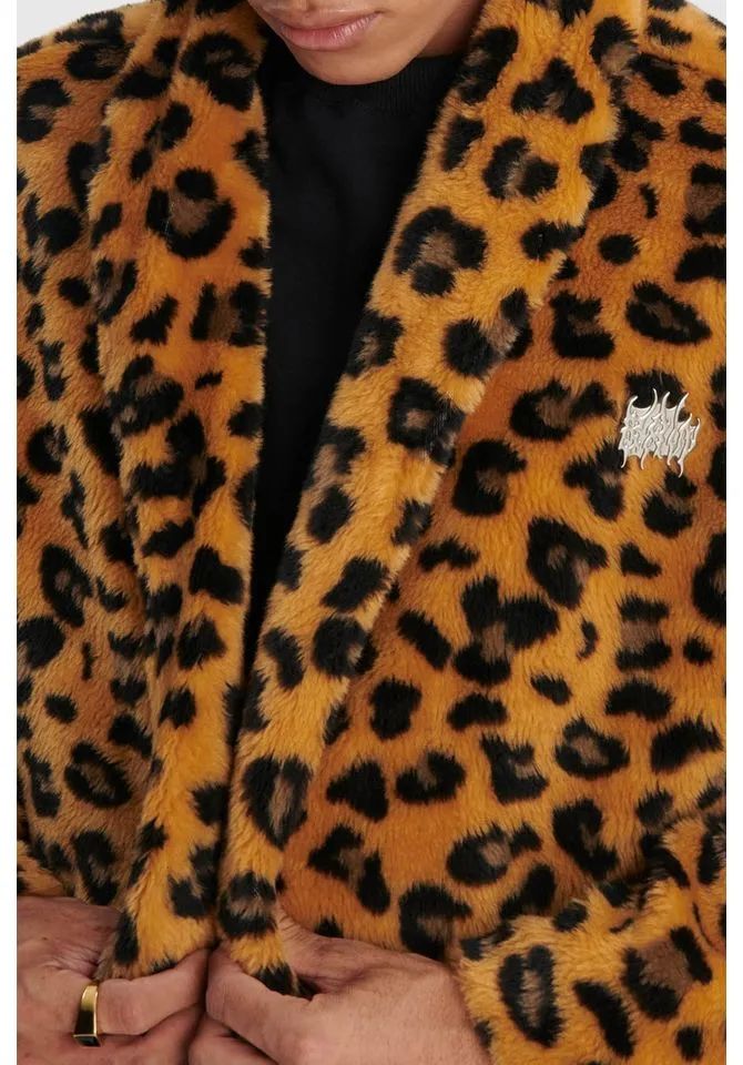 Overcoat Animal Print Bawemo