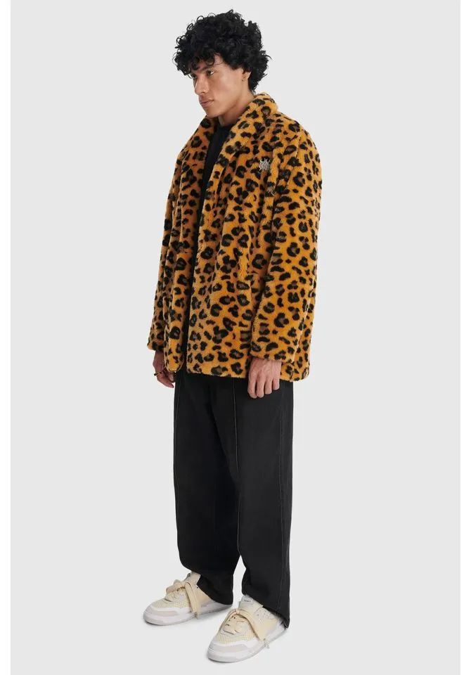 Overcoat Animal Print Bawemo